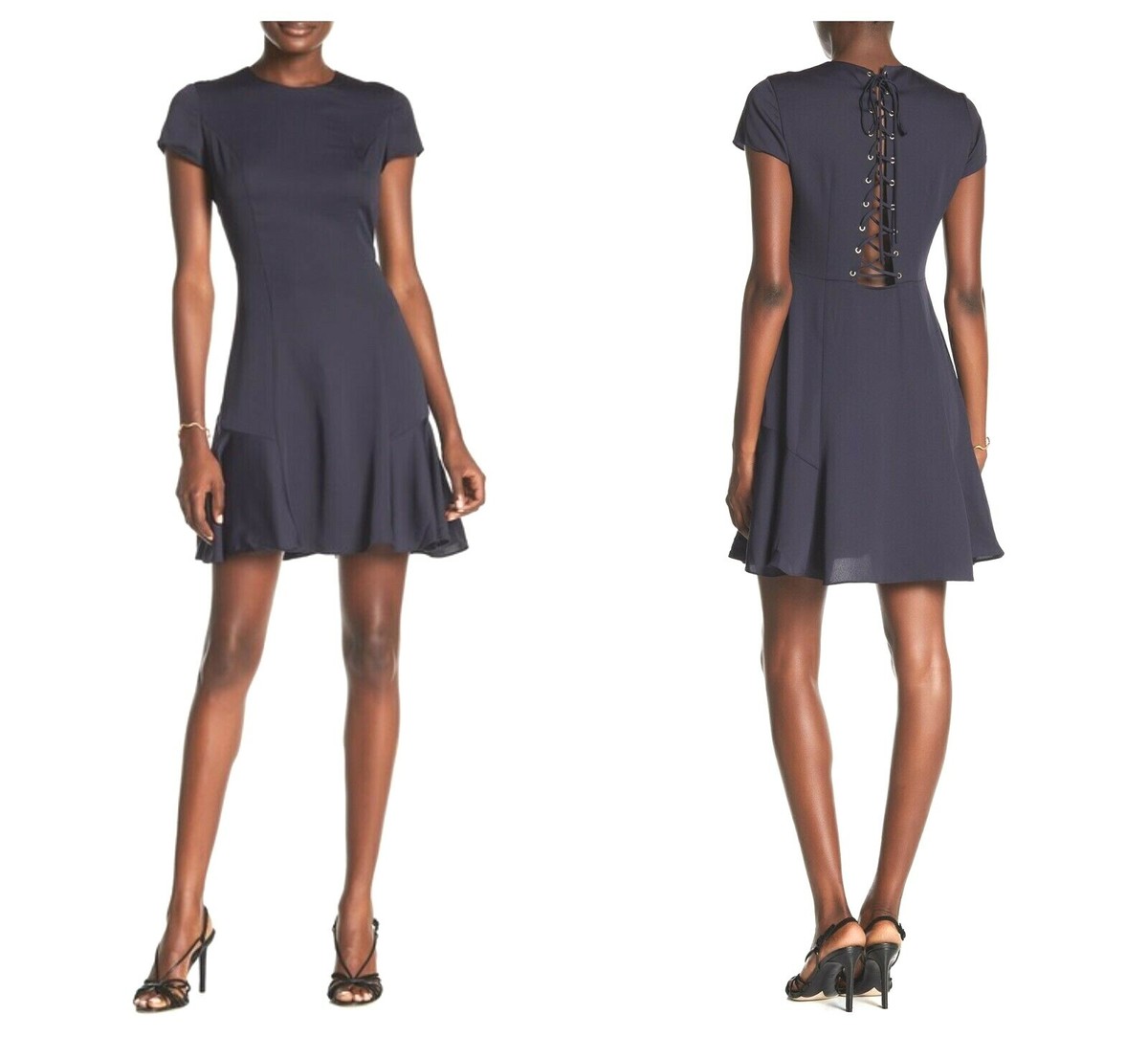 RACHEL ROY SEXY CHIC LACE BACK SHORT SLEEVE DRESS Sz 12 NWT $120