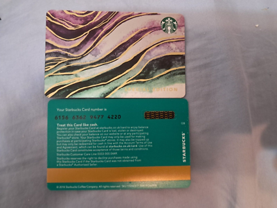 RARE STARBUCKS METALLIC Special Edition RETIRED UK EUROPE Gift Card NOT IN USA RARE STARBUCKS METALLIC Special Edition RETIRED UK EUROPE Gift Card NOT IN USA