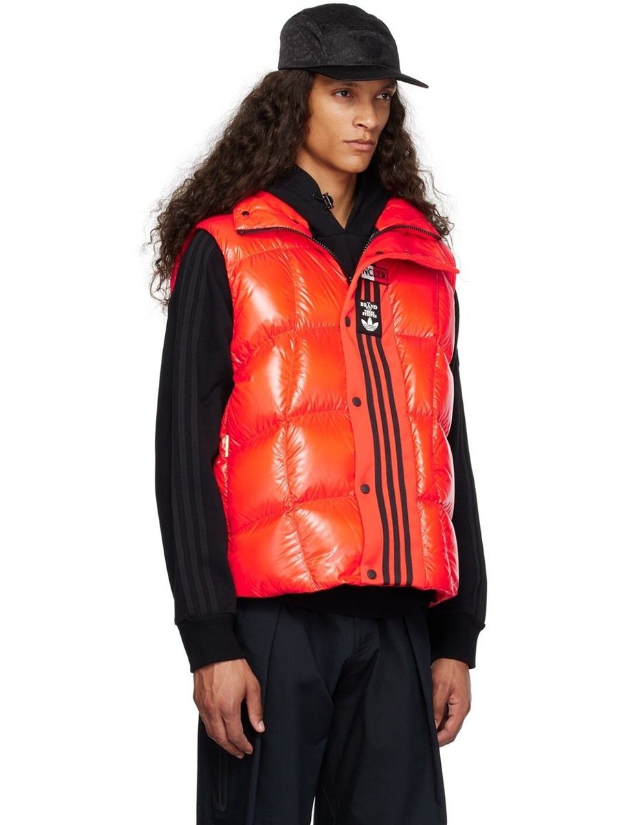 Moncler x Adidas Bozon Down Vest Men's 2/ M Orange Snap Moncler x Adidas Bozon Down Vest Men's 2/ M Orange Snap