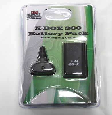 #ad #ad Old Skool Charging Cable and Battery Pack for XBOX 360 Black $12.99