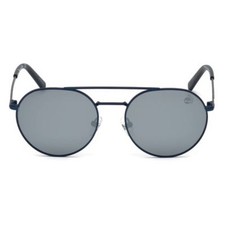 Timberland TB9158 91D Blue Round Plastic Polarized Sunglasses Frame 54-18-145
