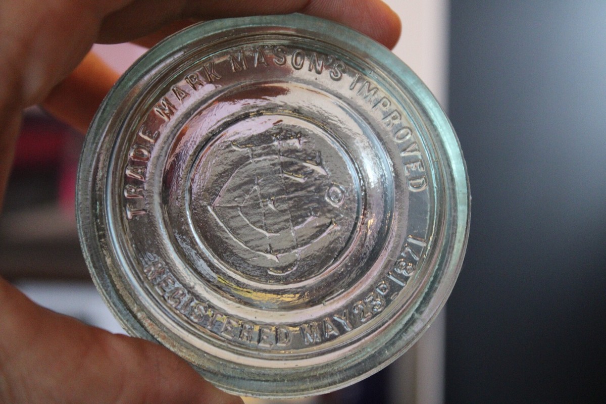 ◆jar◆ Antique, 3'' Blue, C F J, Mason Jar Insert, Item # Z-212 | eBay