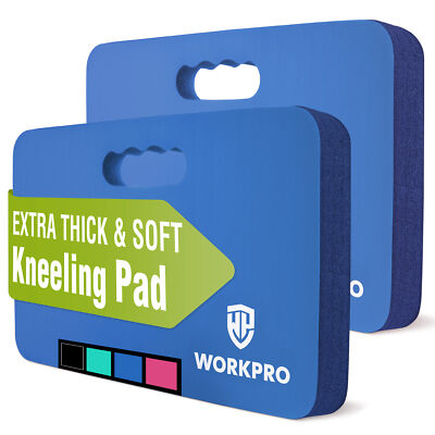 WORKPRO 2-Pack Extra Thick Kneeling Pad  Soft Foam 17.5 x 11 x 1.5 in Blue