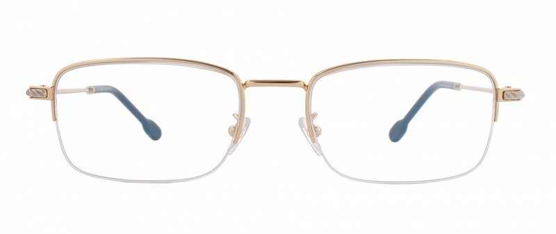 メガネ Fred Titanium Eyeglass Frame FG50025U 030 FRED FORCE FG50025U 030 Shiny Black Endura Gold Eyeglasses