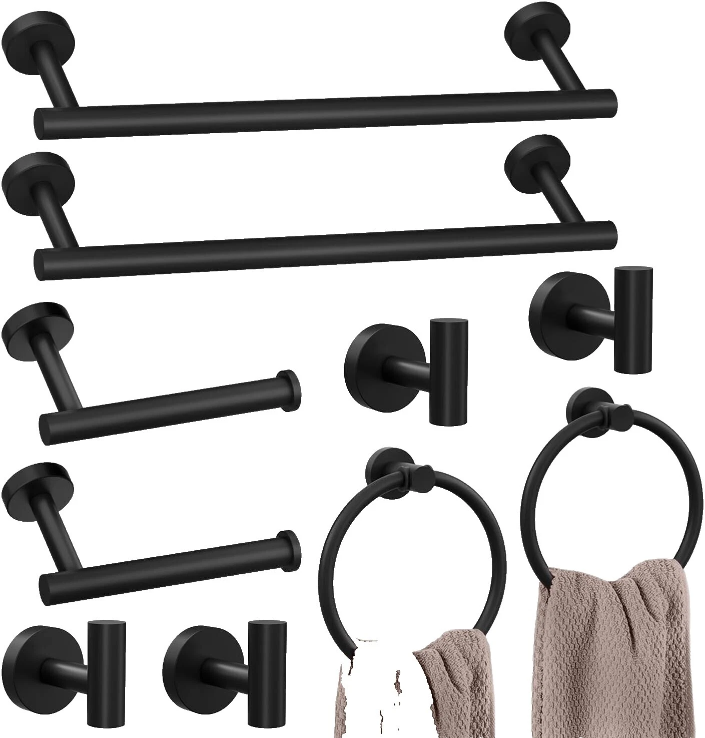 Black Bathroom Accessory Sets