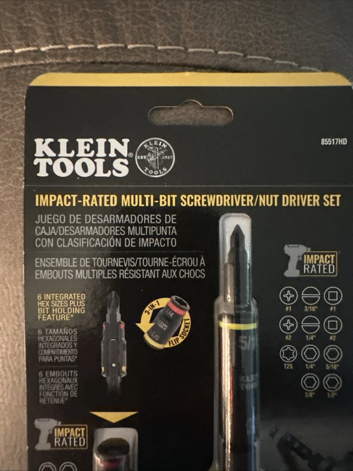 Klein Tools 85517HD Impact-Rated Multi-Bit Screwdriver/Nutdriver Set New - Image 3 of 4