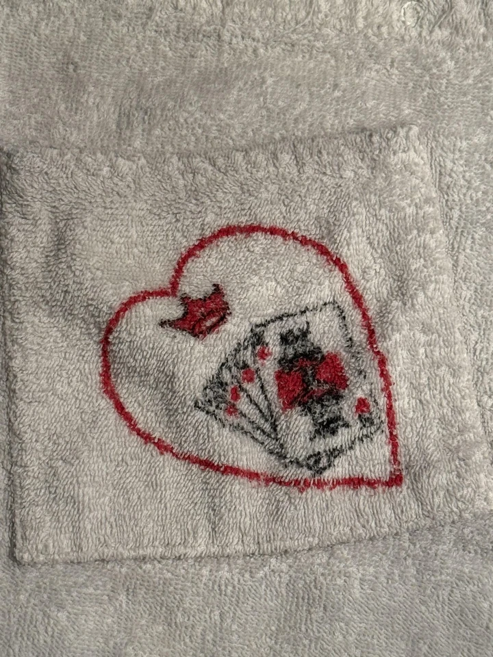 Toalla envolvente Jockey Bath Kilt Terry Spa talla única bolsillo a presión corazón bordado Foto 3 de 4