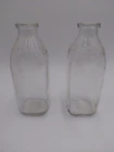 Set Of 2 Vintage Sealtest One Quart Glass Milk Bottles 9" - Dairy Farming