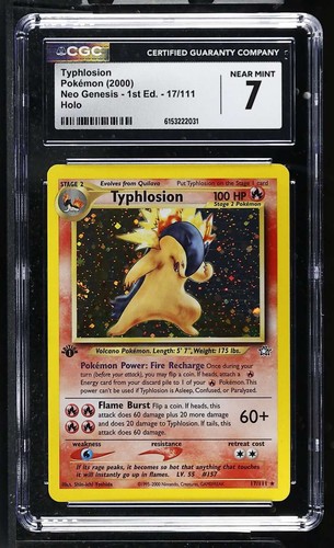 Typhlosion (1st Edition) graded CGC 7 for sale on eBay