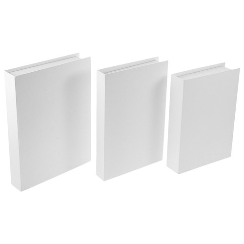 3 Stück Deko Buch Ornamente Fake Aufbewahrungsbox Blau Bücher Leinen - Bild 4 von 12