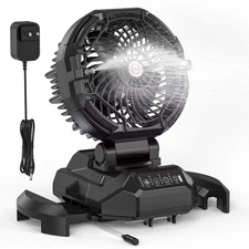 Portable Misting Fan for Outdoors Patios - 30000mAh Rechargeable Battery Powe...