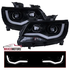 Smoke Projector Headlights Fits 2015-2022 Chevy Colorado Lamp LED Tube L+R 15-20