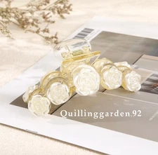 3D Pearl Rose Transparent Hair Claw Clip – hot trend 2025. Free Shipping
