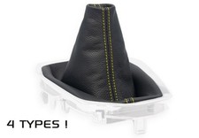 SCHALTMANSCHETTE FUR PEUGEOT 208 II 2019-2026 SCHALTSACK ECHTELEDER NAHT GELB