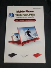 Mobile Phone Video Amplifier Enlarged 12" Screen Magnifier 3D Black NEW