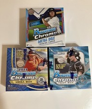 Lot (3) Bowman Chrome Mega Box - 2021, 2022, 2023 - New Factory Sealed Lot of 3