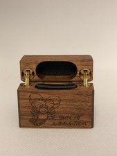 Wooden Engagement Ring Box Walnut Holder for Little Slim Ring you  re my lobster
