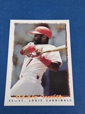 1995 Topps CyberStats (Spectralight) #188 Ozzie Smith St. Louis BASEBALL Card 3M