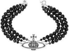 Saturn Pearl Necklace White Pearl Choker Necklace for Women Crystal Rhinestone P