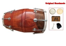 Handmade Wooden Dholak Drum | Traditional Indian Folk Percussion with Carry Bag