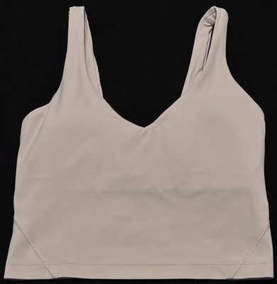Lululemon Align Tank Top Cropped Nulu A/B Cup Pink Womens Size 4 Sports Bra