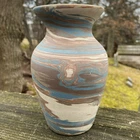 Antique 1910s NILOAK Pottery Mission Swirl Signed 6" Urn-Form Vase