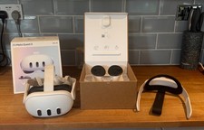 Meta Quest 3 Standalone VR Headset 128GB w/2 Controllers And Elite Strap