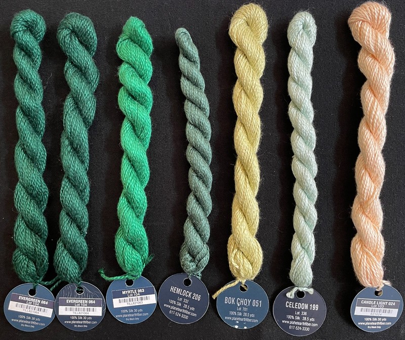 7x Needlepoint/Embroidery THREAD PLANET EARTH FIBERS Silk 1 ply silk-SK7