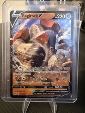 Pokémon TCG Regirock V Ultra Rare Holo Basic HP220 Swsh01 Sword & Shield 104/202