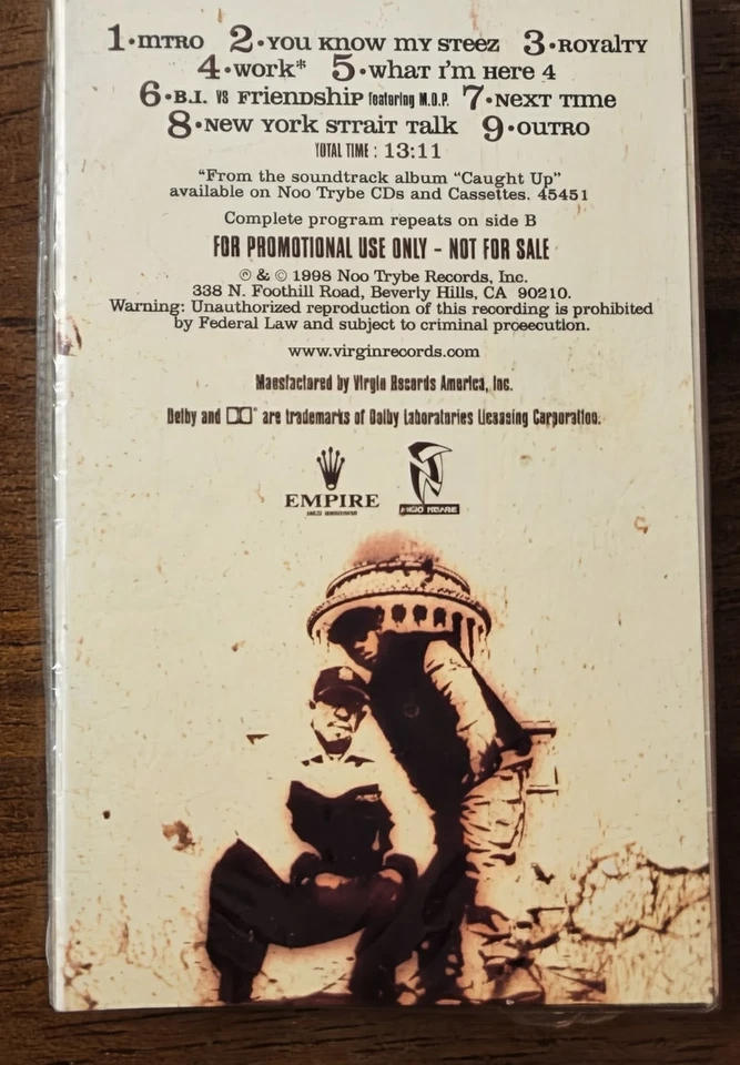 Gang Starr Moment Of Truth Cassette New Sealed Promo Sampler HTF Hip Hop 1998 - Image 2 of 2