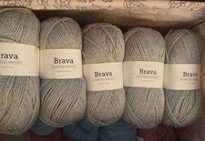 Knit Picks Brava Sport yarn, Dove Heather, lot of 5 (218 yds each)