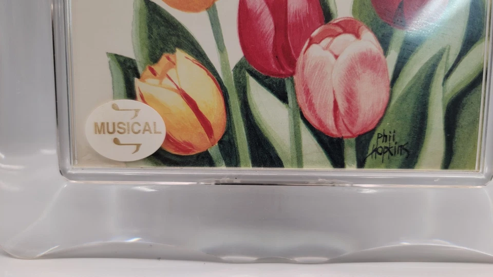 Marco acrílico acuarela musical toca viento debajo de mis alas 5x7 funciona Foto 3 de 4