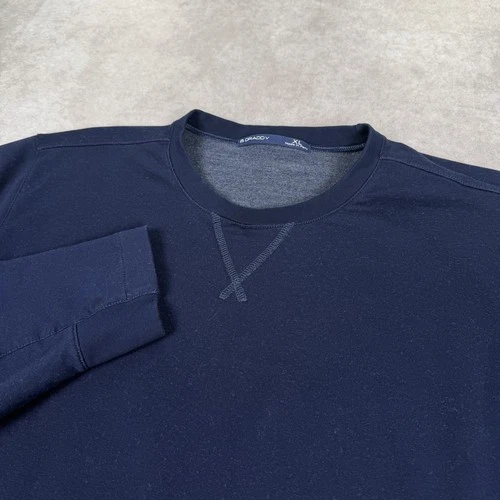 B Draddy Russ Crewneck Sweatshirt Mens XL Blue French Terry Pullover Preppy - product listing photo