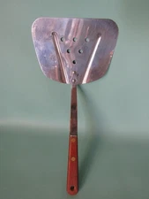Vintage Robinson Knife Co Wide Large Spatula Flipper Stainless Steel / Wood USA