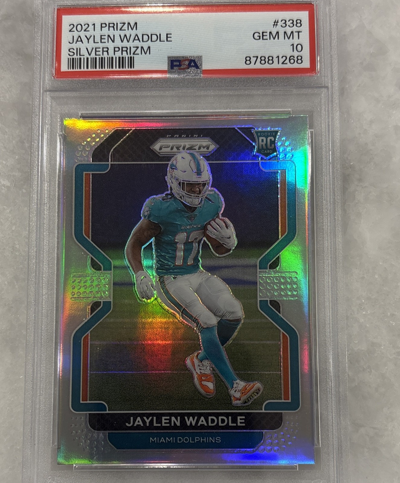 Jaylen Waddle Panini Prizm #338 Silver