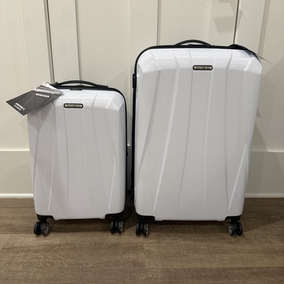 #ad Samsonite Centric 2 Hardside Expandable Luggage 2 Piece Set 20quot; 24quot; Snow White $148.95