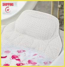 Bath Pillow Bathtub Luxury Tub Pillows for Tub Neck and Back Support Headrest 4D