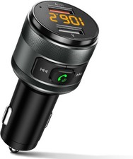 Seamless Bluetooth 5.3 FM Transmitter with Hands-Free Calling  Dual USB Charger