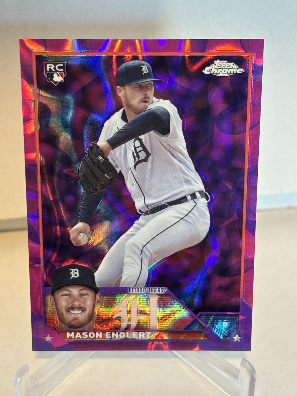 2023 Topps Chrome Update Series - Mason Englert #USC167 Magenta & Purple Lava...