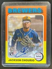 2024 Topps Heritage High Number Jackson Chourio Real One Auto RC #ROA-JC Brewers