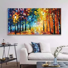 Red Abstract Hand Painted Oil Painting On Canvas landscape Modern Home Decor