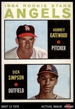 1964 Topps #127 Dick Simpson / Aubrey Gatewood Angels RCs RC 5.5 - EX+