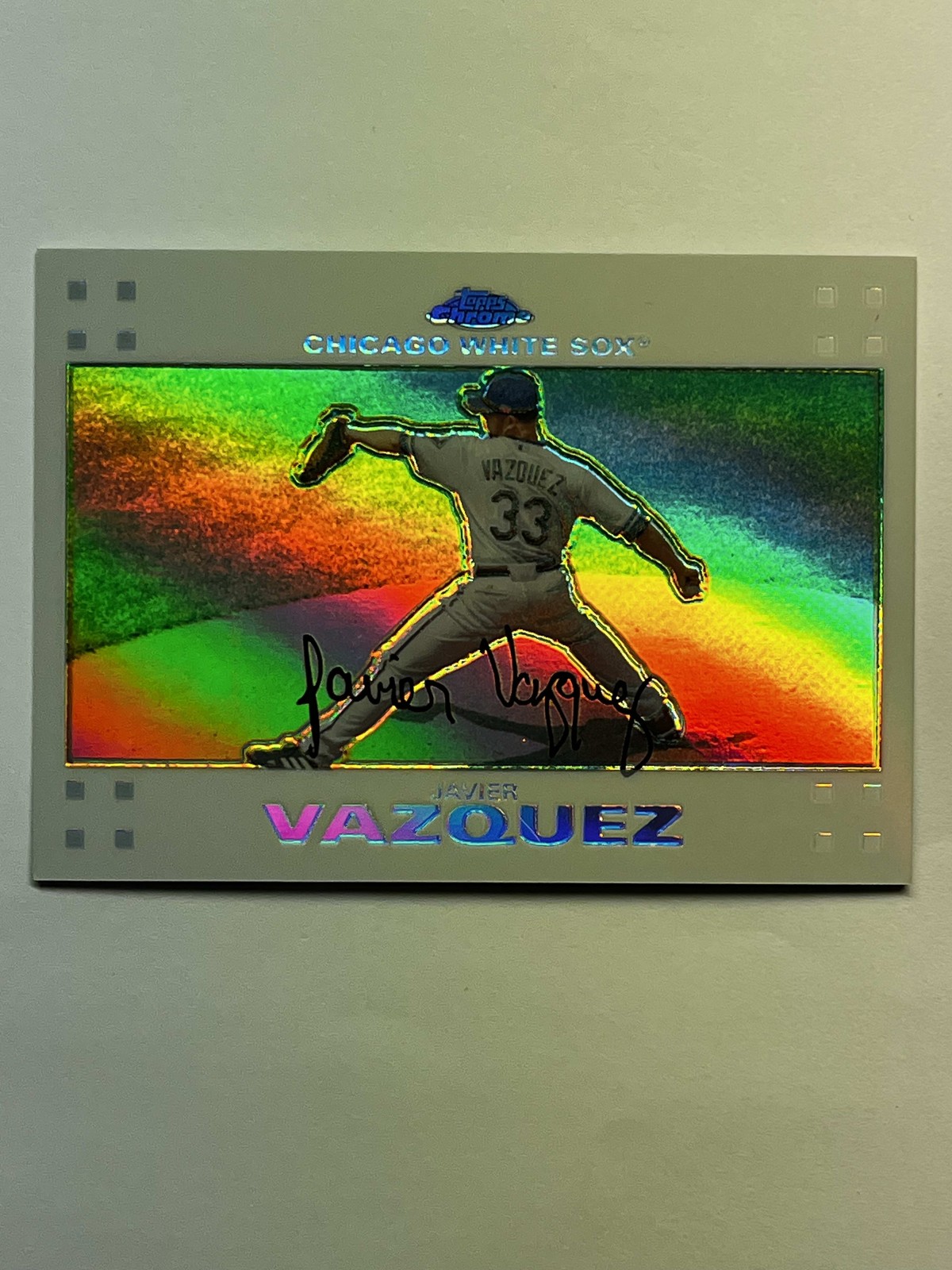 2007 Topps Chrome Javier Vazquez #70 White Refractors /660  Chicago White Sox