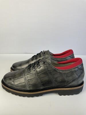 Kiton dress alligator shoes KITON Black Leather Crocodile Shoes BLA Man | eBay main image 2