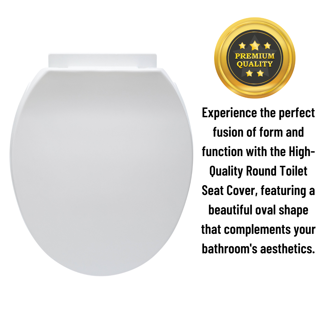 Soft Close Toilet Seat Oval Shape Modern Design Anti Slam Heavy Duty