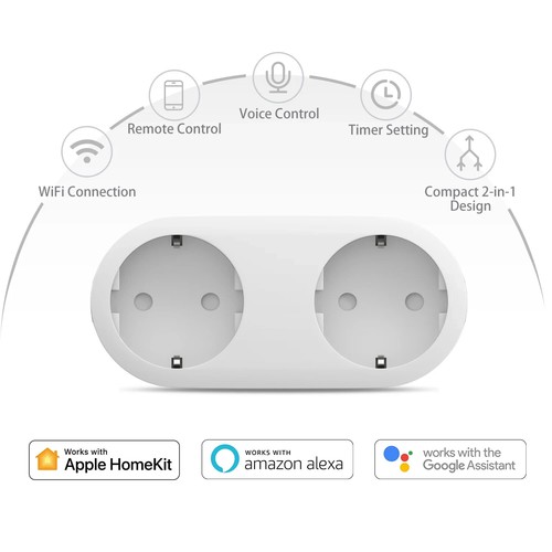 Wireless WiFi Smart Plug Sockets Power Socket For Amazon Alexa Google Home EU - Picture 7 of 15