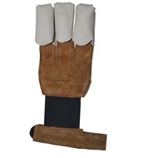 Guante de tiro, guante de arco gamuza white cap, tradicional XS-XL