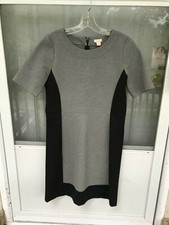  J. Crew Factory Colorblock Ponte Sheath Dress GRAY W/ BLACK SIZE 6