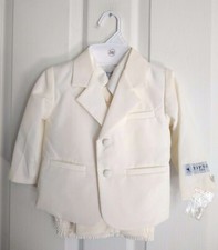 TipTop Baby Boy Suit /Tux 24months Off White Christening Shirt Pants Vest Jacket