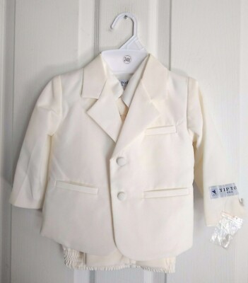 TipTop Baby Boy Suit /Tux 24months Off White Christening Shirt